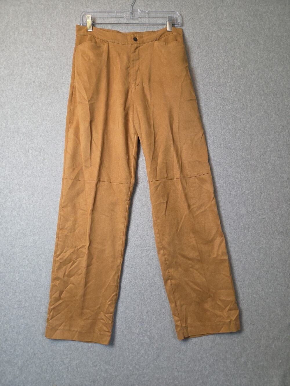 Monterey Bay Micro Suede Camel Tan High Rise Dress Pants Women's 10 Stretch
